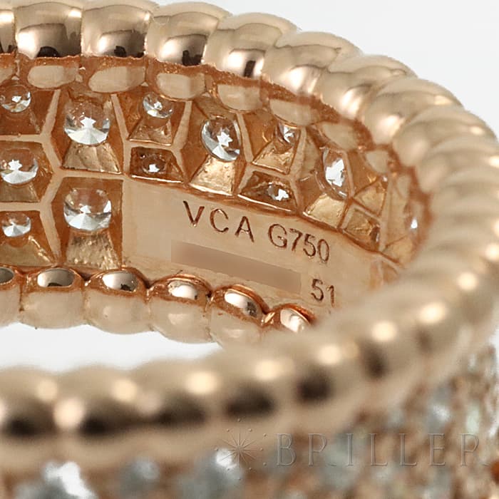 Van Cleef & Arpels ヴァン クリーフ&アーペル ペルレ ペルレ ダイヤモンドリング VCARN9WE51 ローズゴールド 11号 3