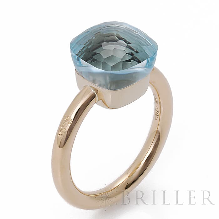 POMELLATO ポメラート ヌード リング クラシック ブルートパーズ ローズゴールド/ホワイトゴールド PAA1100_O6000_000OY 53 12