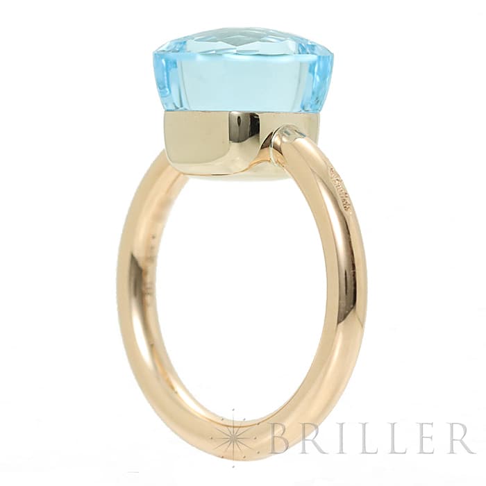 POMELLATO ポメラート ヌード リング クラシック ブルートパーズ ローズゴールド/ホワイトゴールド PAA1100_O6000_000OY 53 6