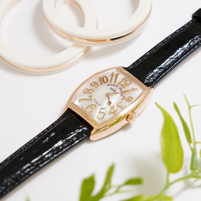 FRANCK MULLER フランク・ミュラー トノーカーべックス 7502QZ ホワイトシェル PG 革 2