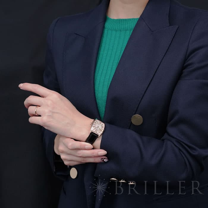 FRANCK MULLER フランク・ミュラー トノーカーべックス 7502QZ ホワイトシェル PG 革 29
