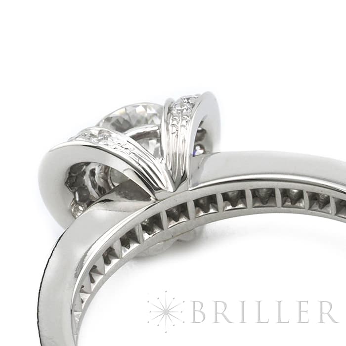 TIFFANY & Co. ティファニー リボン リング プラチナ ダイヤモンド 9