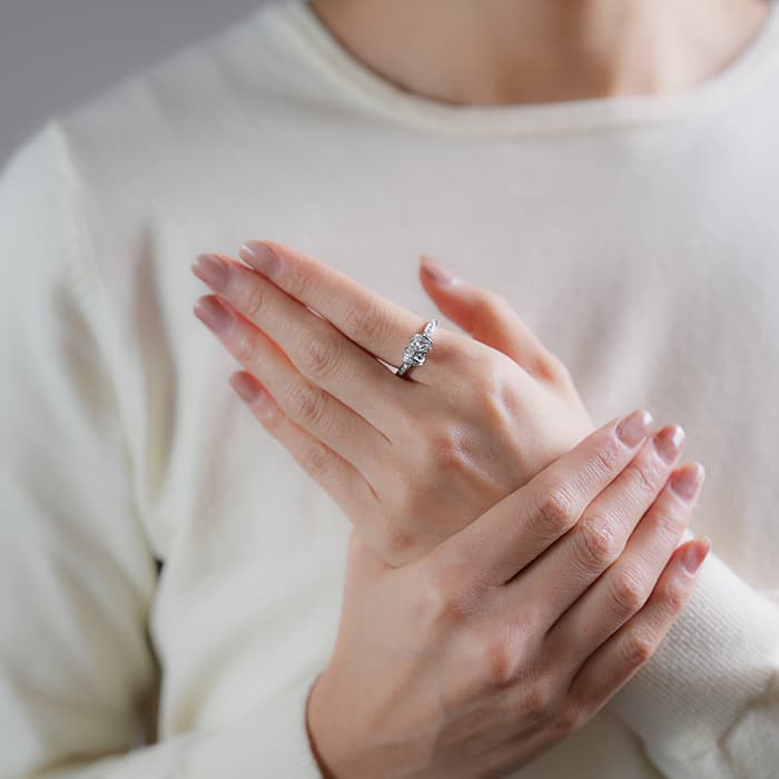 TIFFANY & Co. ティファニー リボン リング プラチナ ダイヤモンド 13