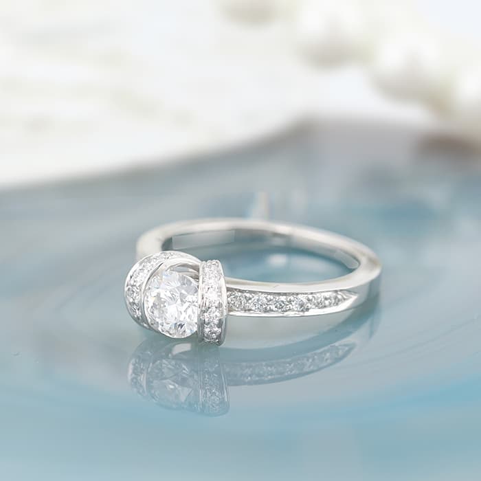 TIFFANY & Co. ティファニー リボン リング プラチナ ダイヤモンド 2