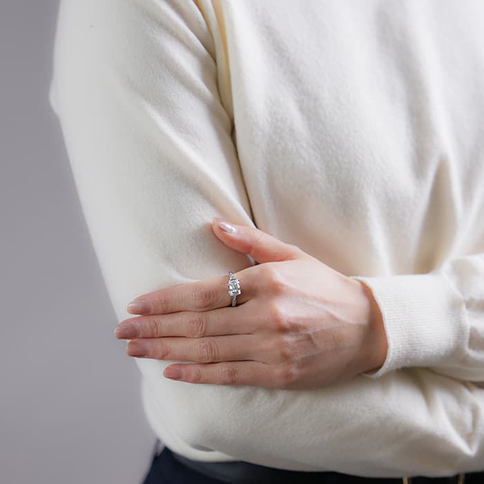 TIFFANY & Co. ティファニー リボン リング プラチナ ダイヤモンド 14