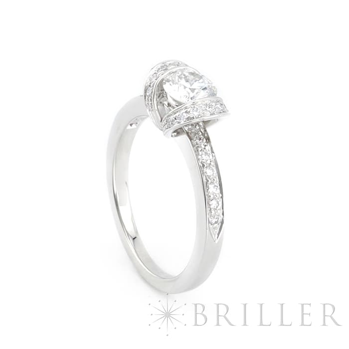 TIFFANY & Co. ティファニー リボン リング プラチナ ダイヤモンド 4