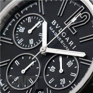 BVLGARI ブルガリ ディアゴノ マグネシウム クロノグラフ 102428 DG42BSMCVDCH ブラックラッカーダイヤル