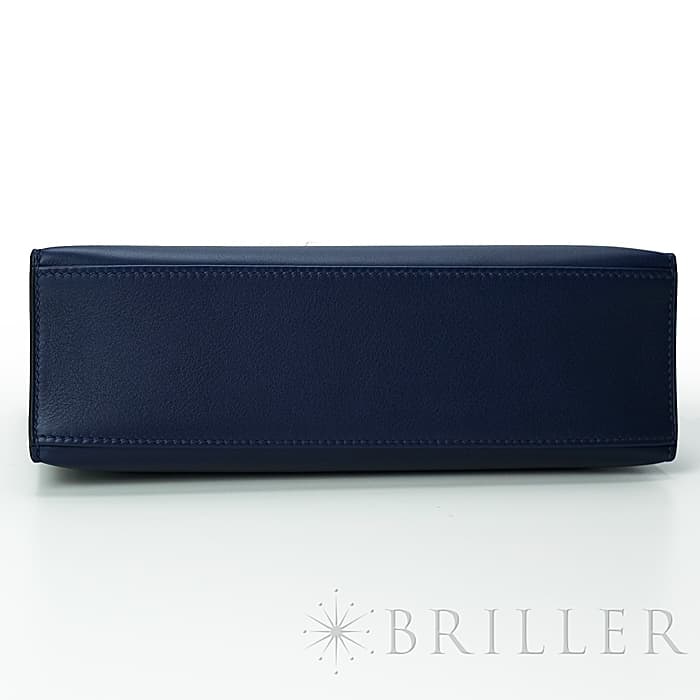 HERMES エルメス ケリー ポシェットケリー スイフト ネイビー シルバー金具 10