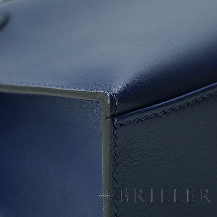 HERMES エルメス ケリー ポシェットケリー スイフト ネイビー シルバー金具 12