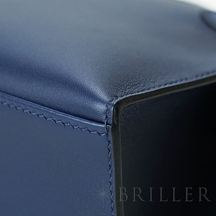 HERMES エルメス ケリー ポシェットケリー スイフト ネイビー シルバー金具 13
