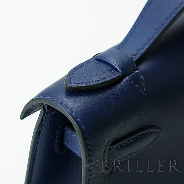 HERMES エルメス ケリー ポシェットケリー スイフト ネイビー シルバー金具 20