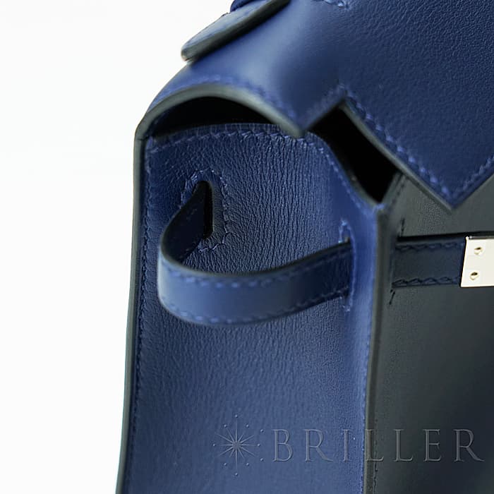 HERMES エルメス ケリー ポシェットケリー スイフト ネイビー シルバー金具 23