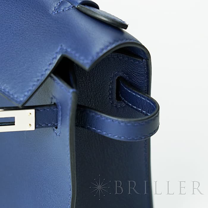HERMES エルメス ケリー ポシェットケリー スイフト ネイビー シルバー金具 24