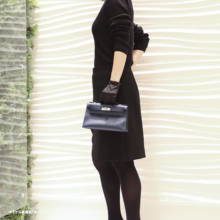 HERMES エルメス ケリー ポシェットケリー スイフト ネイビー シルバー金具 29