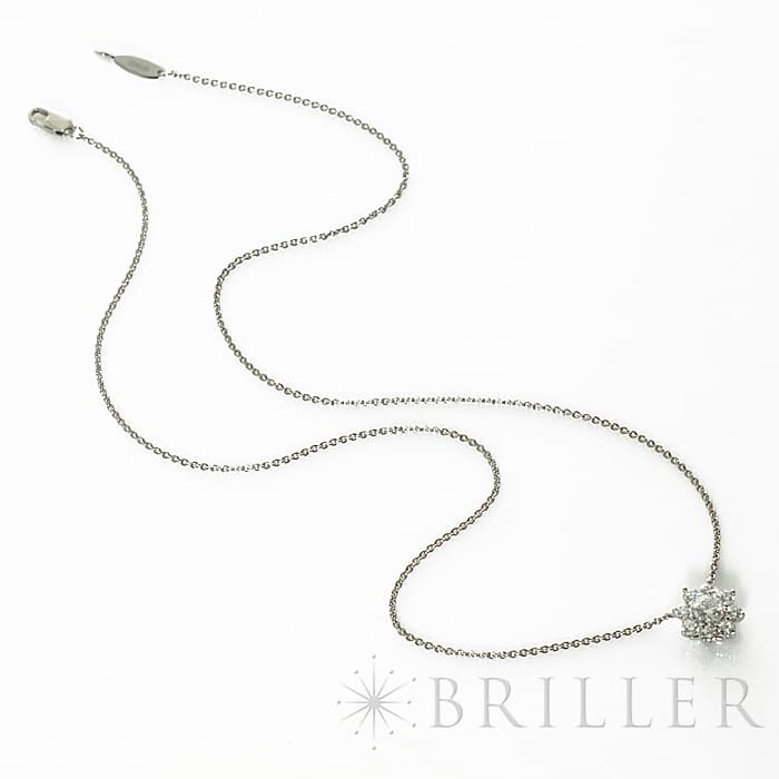 HARRY WINSTON ハリー・ウィンストン サンフラワーミニ ネックレス プラチナ ダイヤモンド PEDPNA003SF 12