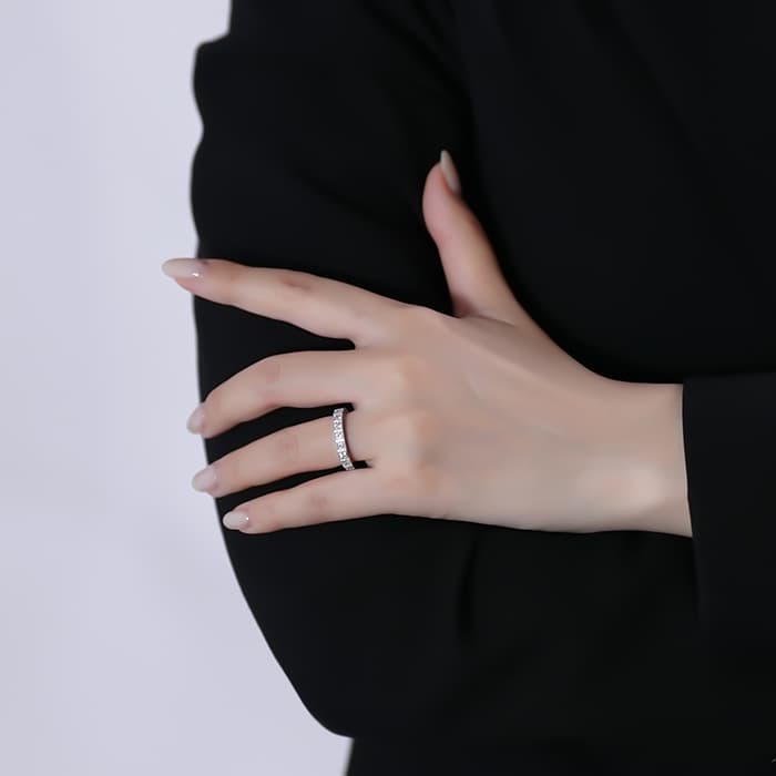 CARTIER カルティエ ラニエール リング 8号 フルダイヤ ホワイトゴールド ダイヤモンド B4045248 14