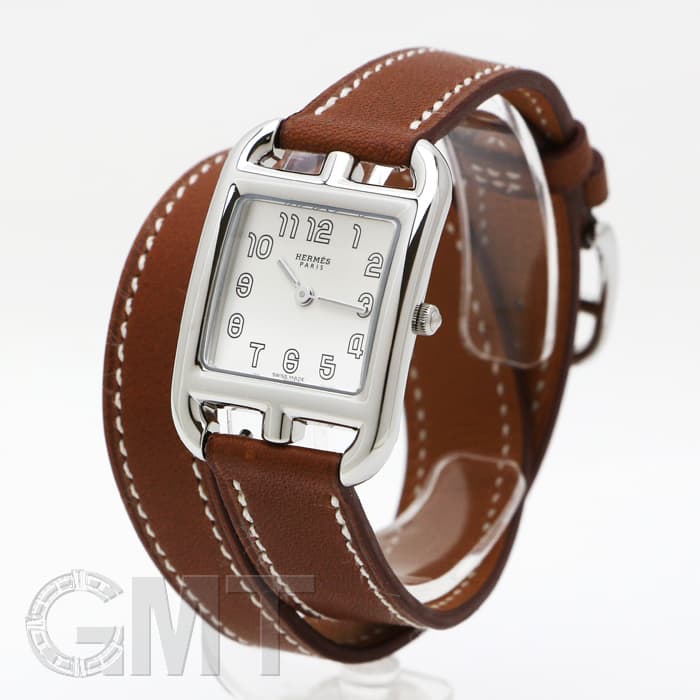 HERMES エルメス ケープコッド CC1.210.220/VBA1-I 040233WW00 ケープコッド クォーツ ドゥブルトゥール ナチュラルブラウン 10