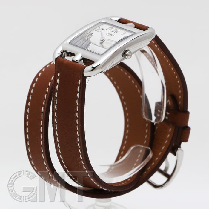 HERMES エルメス ケープコッド CC1.210.220/VBA1-I 040233WW00 ケープコッド クォーツ ドゥブルトゥール ナチュラルブラウン 15
