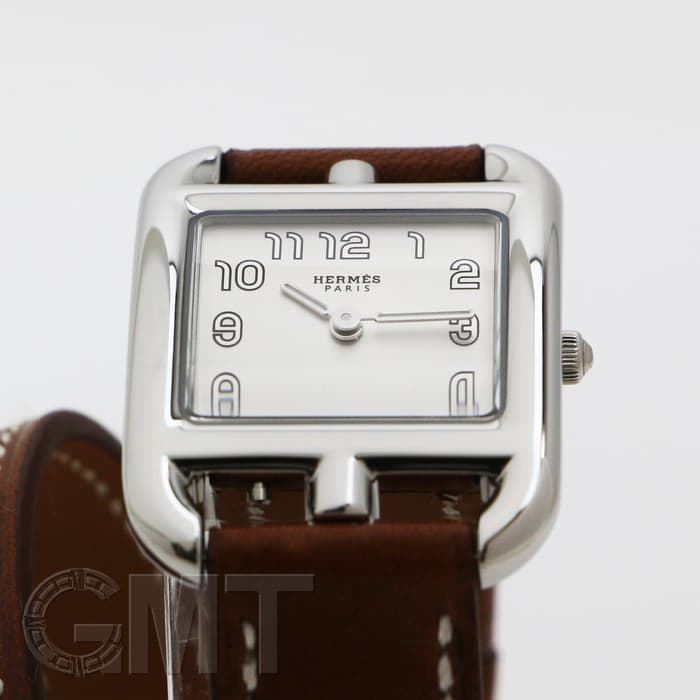 HERMES エルメス ケープコッド CC1.210.220/VBA1-I 040233WW00 ケープコッド クォーツ ドゥブルトゥール ナチュラルブラウン 18