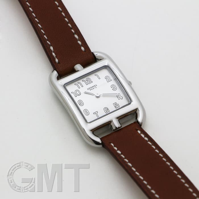 HERMES エルメス ケープコッド CC1.210.220/VBA1-I 040233WW00 ケープコッド クォーツ ドゥブルトゥール ナチュラルブラウン 23