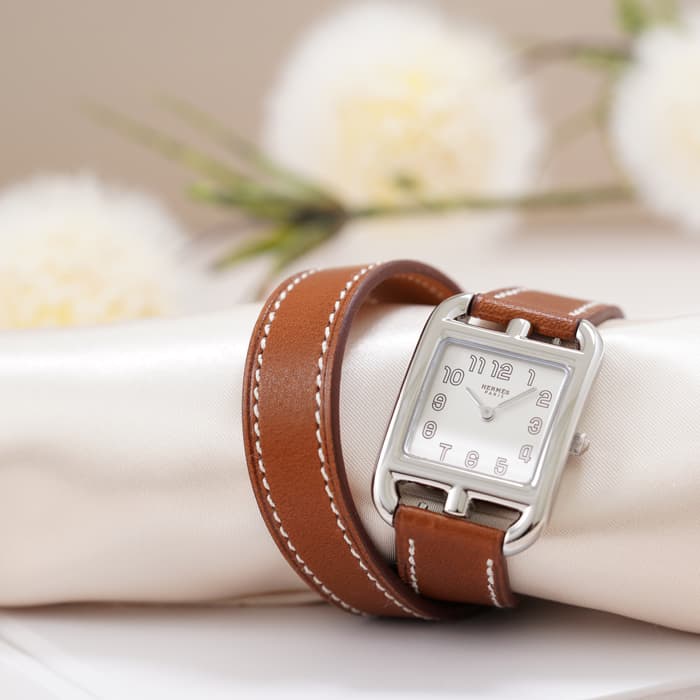 HERMES エルメス ケープコッド CC1.210.220/VBA1-I 040233WW00 ケープコッド クォーツ ドゥブルトゥール ナチュラルブラウン 2