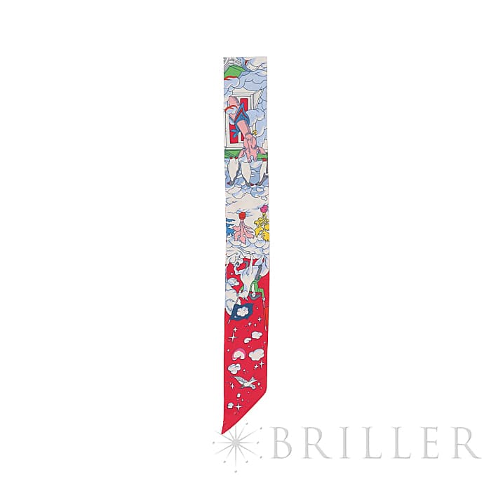 HERMES エルメス ツイリー シルク SUR MON NUAGE 私の雲 ローズヴィフ／ブルー／マルチカラー 1