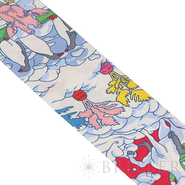 HERMES エルメス ツイリー シルク SUR MON NUAGE 私の雲 ローズヴィフ／ブルー／マルチカラー 21