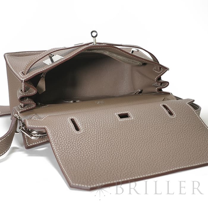 HERMES エルメス ジプシエール28 トリヨンクレマンス エトゥープ シルバー金具 4