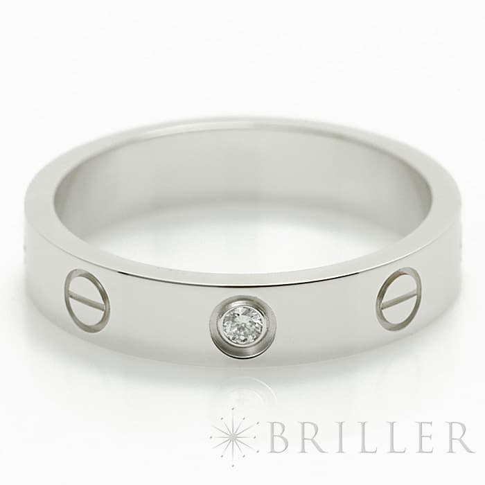 CARTIER カルティエ ラブ リング スモールモデル ホワイトゴールド ダイヤモンド1石 13号 B4050500 メイン