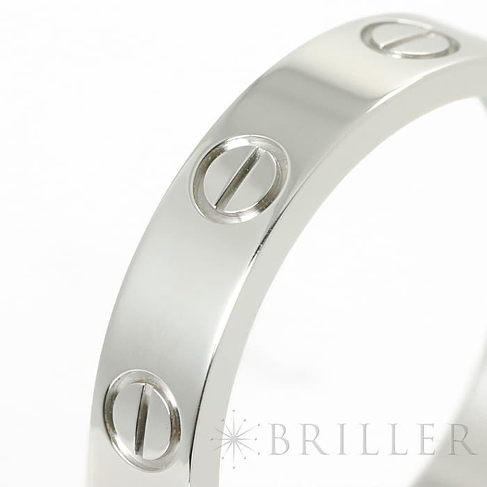 CARTIER カルティエ ラブ リング スモールモデル ホワイトゴールド ダイヤモンド1石 13号 B4050500 10