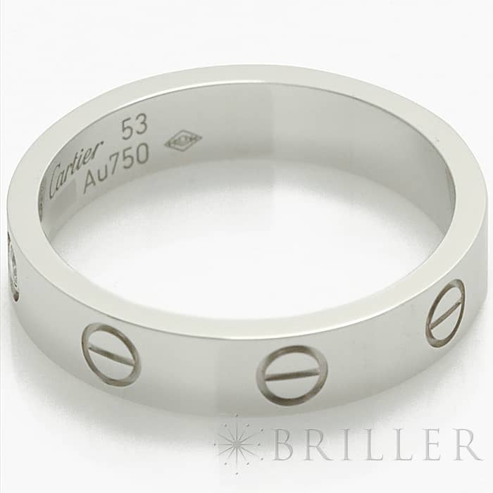 CARTIER カルティエ ラブ リング スモールモデル ホワイトゴールド ダイヤモンド1石 13号 B4050500 12
