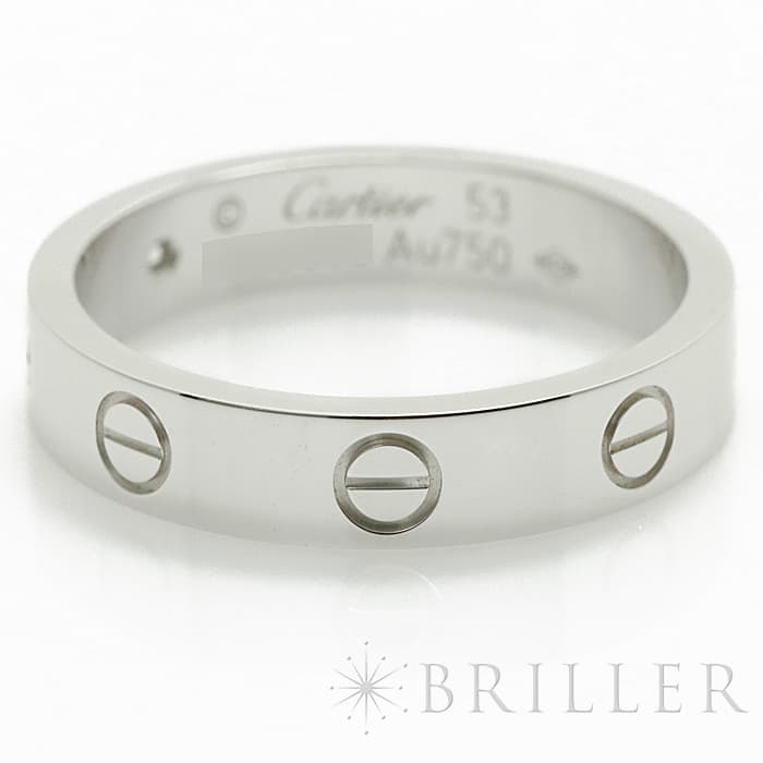CARTIER カルティエ ラブ リング スモールモデル ホワイトゴールド ダイヤモンド1石 13号 B4050500 1