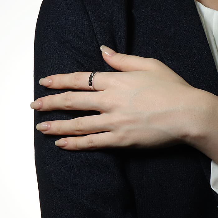 CARTIER カルティエ ラブ リング スモールモデル ホワイトゴールド ダイヤモンド1石 13号 B4050500 14