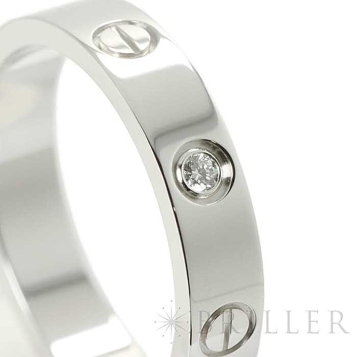 CARTIER カルティエ ラブ リング スモールモデル ホワイトゴールド ダイヤモンド1石 13号 B4050500 3
