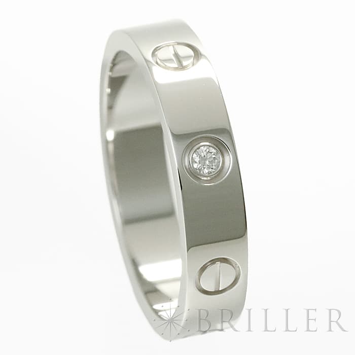 CARTIER カルティエ ラブ リング スモールモデル ホワイトゴールド ダイヤモンド1石 13号 B4050500 6