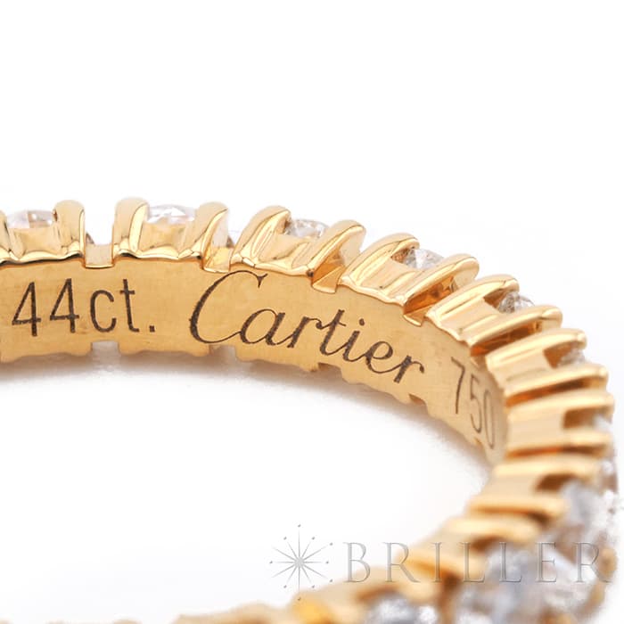 CARTIER カルティエ デスティネ リング フルエタニティ イエローゴールド ダイヤモンド 8号 N4127448 8