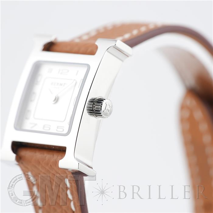 HERMES エルメス Hウォッチ HH1.110 ミニ シルバー ゴールド【未使用】 18