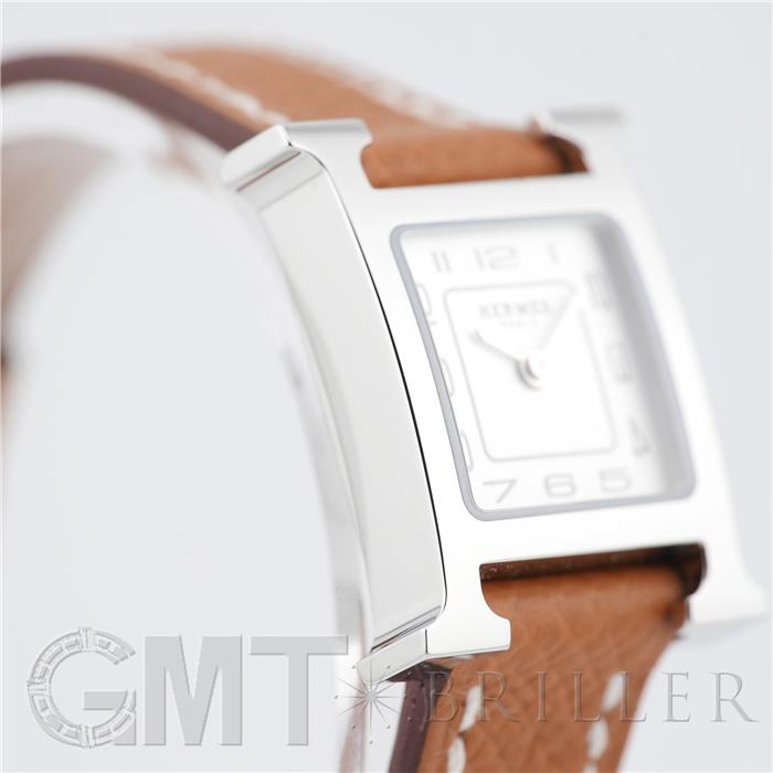 HERMES エルメス Hウォッチ HH1.110 ミニ シルバー ゴールド【未使用】 19