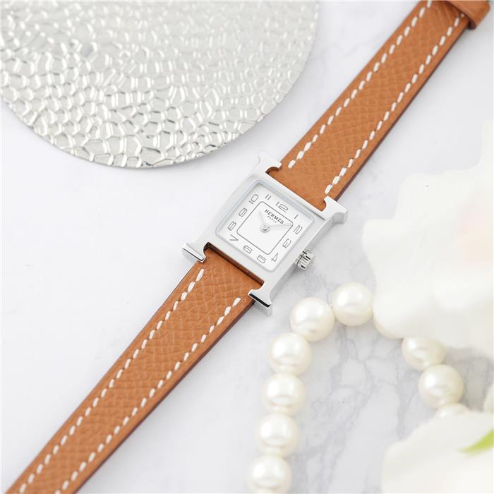 HERMES エルメス Hウォッチ HH1.110 ミニ シルバー ゴールド【未使用】 2
