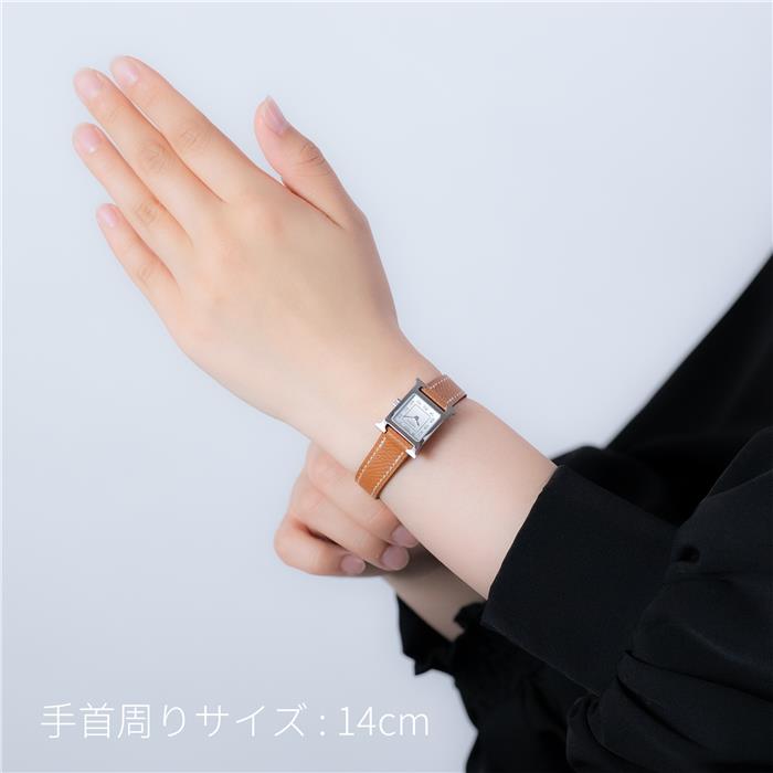 HERMES エルメス Hウォッチ HH1.110 ミニ シルバー ゴールド【未使用】 29