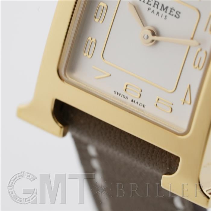 HERMES エルメス Hウォッチ ミニ 21mm エトゥープ ヴォー・スウィフト W403477WW00（HH1.101） 10