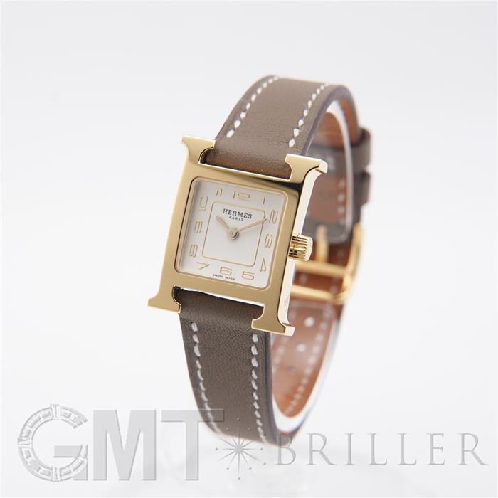 HERMES エルメス Hウォッチ ミニ 21mm エトゥープ ヴォー・スウィフト W403477WW00（HH1.101） 1