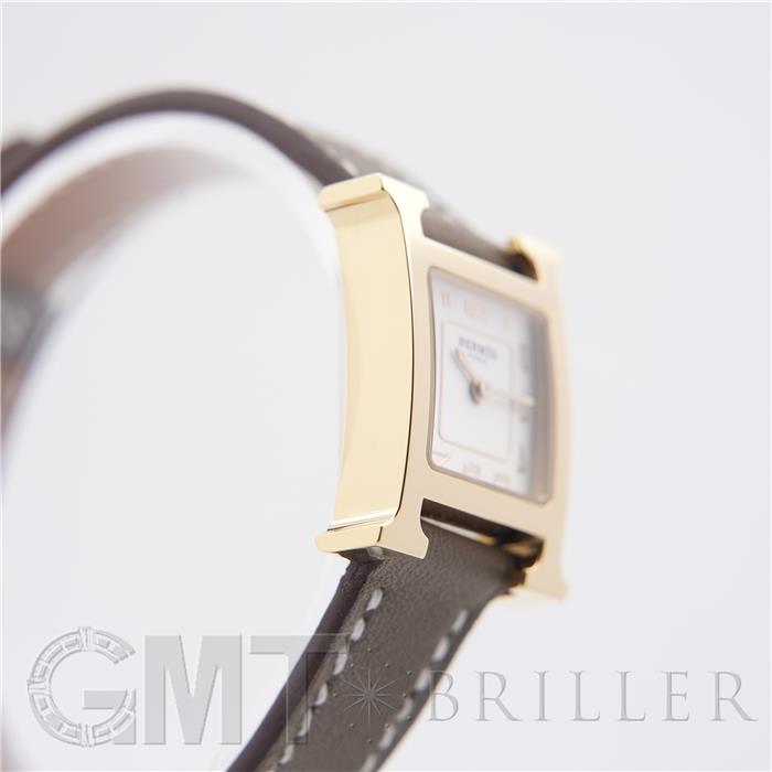 HERMES エルメス Hウォッチ ミニ 21mm エトゥープ ヴォー・スウィフト W403477WW00（HH1.101） 21