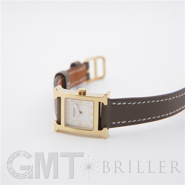 HERMES エルメス Hウォッチ ミニ 21mm エトゥープ ヴォー・スウィフト W403477WW00（HH1.101） 26