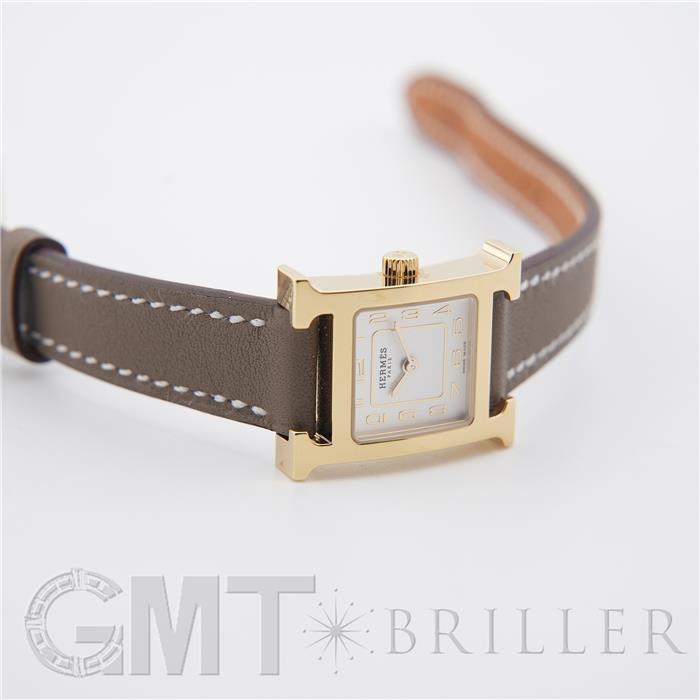 HERMES エルメス Hウォッチ ミニ 21mm エトゥープ ヴォー・スウィフト W403477WW00（HH1.101） 27
