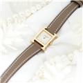 HERMES エルメス Hウォッチ ミニ 21mm エトゥープ ヴォー・スウィフト W403477WW00（HH1.101） 2