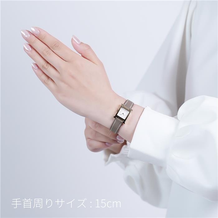 HERMES エルメス Hウォッチ ミニ 21mm エトゥープ ヴォー・スウィフト W403477WW00（HH1.101） 29