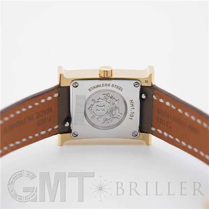 HERMES エルメス Hウォッチ ミニ 21mm エトゥープ ヴォー・スウィフト W403477WW00（HH1.101） 3