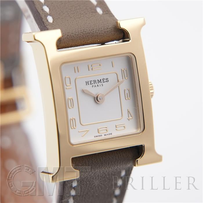 HERMES エルメス Hウォッチ ミニ 21mm エトゥープ ヴォー・スウィフト W403477WW00（HH1.101） 7