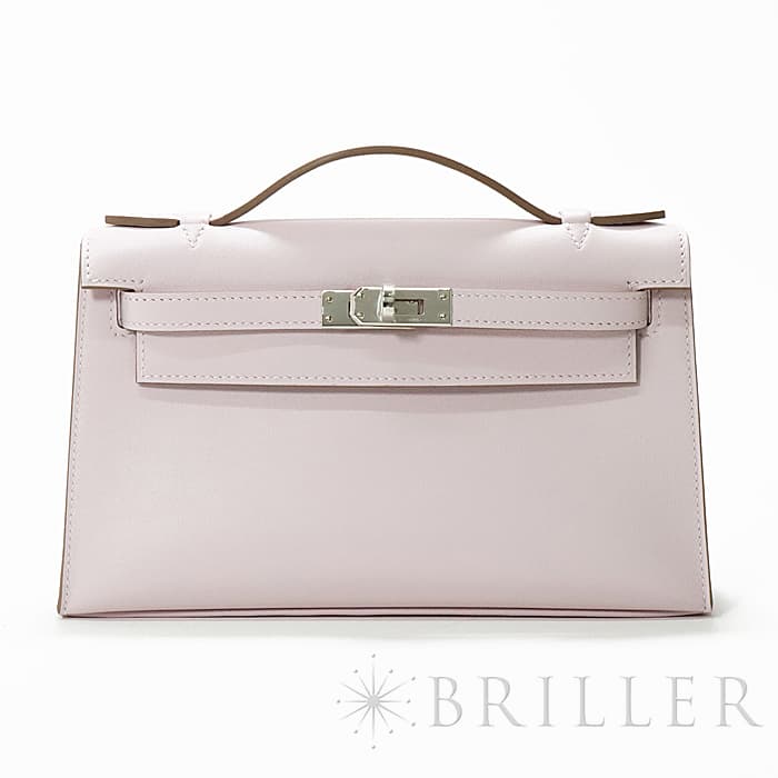 HERMES エルメス ポシェットケリー スイフト モーヴペール シルバー金具 メイン